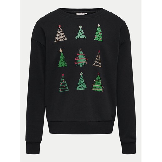 Kids ONLY Bluza Yda Xmas 15280285 Czarny Regular Fit ze sklepu MODIVO w kategorii Bluzy chłopięce - zdjęcie 182617779