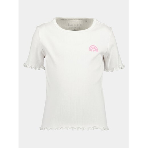 Blue Seven T-Shirt 702322 X Biały Regular Fit ze sklepu MODIVO w kategorii Bluzki dziewczęce - zdjęcie 182617785