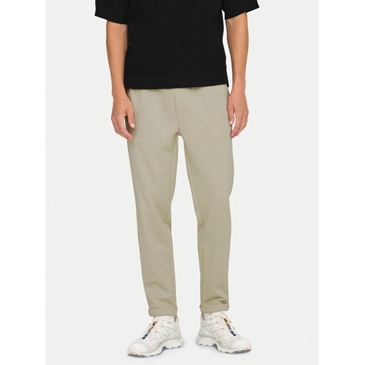 Only & Sons Spodnie materiałowe Linus 22029924 Beżowy Tapered Fit ze sklepu MODIVO w kategorii Spodnie męskie - zdjęcie 182617845