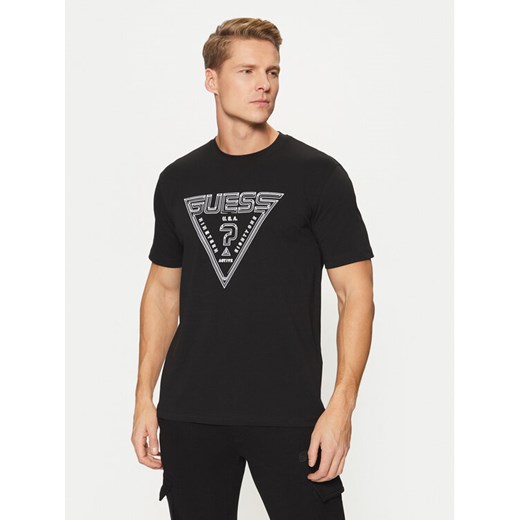 Guess T-Shirt Z5RI12 J1314 Czarny Regular Fit ze sklepu MODIVO w kategorii T-shirty męskie - zdjęcie 182617865