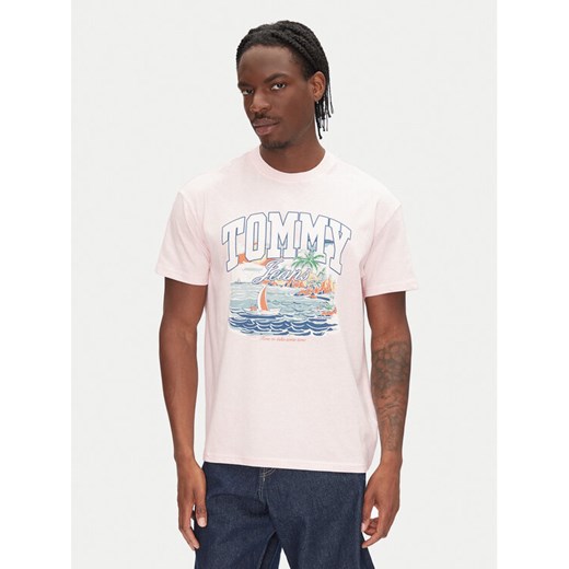 Tommy Jeans T-Shirt Arch Sailing DM0DM21867 Różowy Relaxed Fit ze sklepu MODIVO w kategorii T-shirty męskie - zdjęcie 182617867