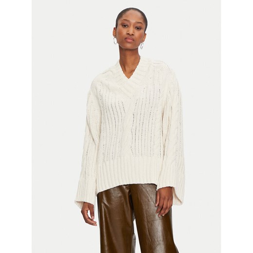 REPLAY Sweter DK3313.000.G22926 Écru Regular Fit ze sklepu MODIVO w kategorii Swetry damskie - zdjęcie 182617876