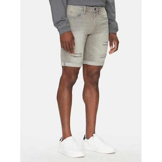 INDICODE Szorty jeansowe Kaden Holes 70-104 Szary Regular Fit ze sklepu MODIVO w kategorii Spodenki męskie - zdjęcie 182617947