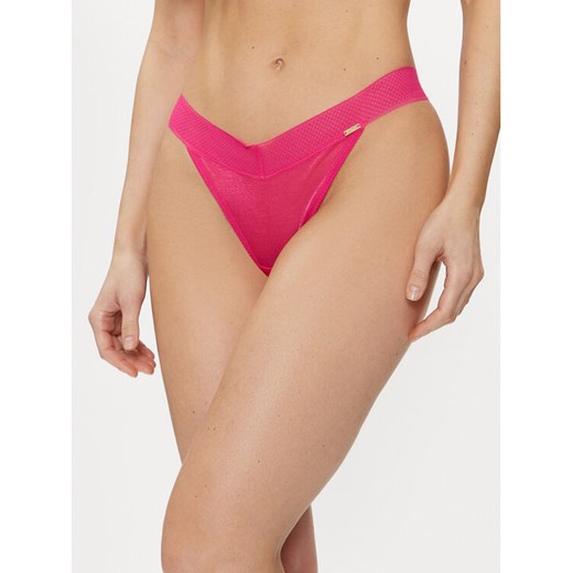 Gossard Stringi Glossies 6256 Różowy ze sklepu MODIVO w kategorii Majtki damskie - zdjęcie 182617975