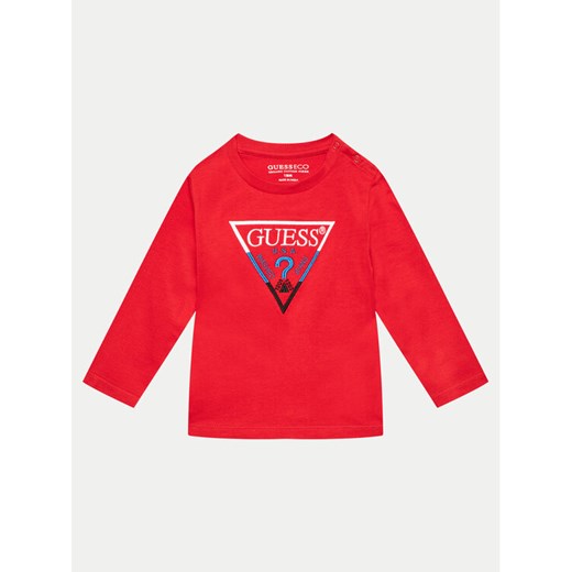 Guess Bluzka N4YI36 K8HM4 Czerwony Regular Fit ze sklepu MODIVO w kategorii T-shirty chłopięce - zdjęcie 182618089