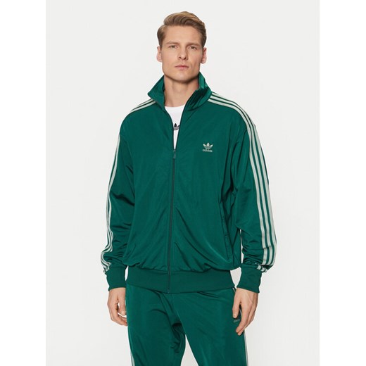 adidas Bluza adicolor Classics Firebird JP2543 Zielony Loose Fit ze sklepu MODIVO w kategorii Bluzy męskie - zdjęcie 182618159