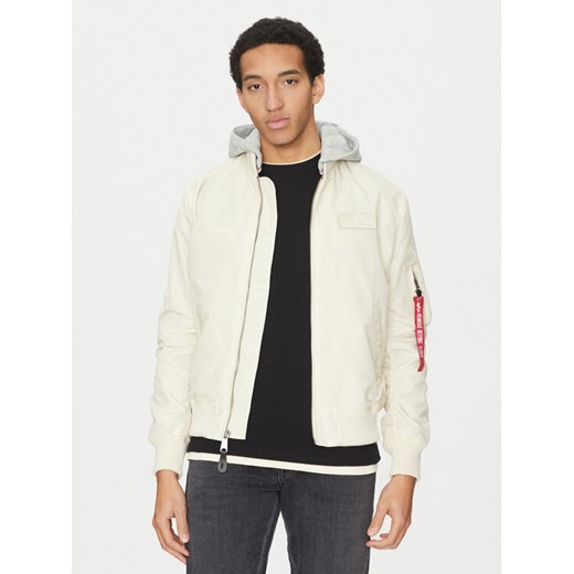 Alpha Industries Kurtka bomber Ma-1 196108 Beżowy Regular Fit ze sklepu MODIVO w kategorii Kurtki męskie - zdjęcie 182618167