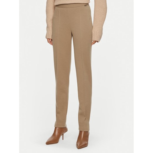 Luisa Spagnoli Spodnie materiałowe Minuendo 541298 Beżowy Slim Fit ze sklepu MODIVO w kategorii Spodnie damskie - zdjęcie 182618178