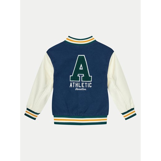 United Colors Of Benetton Kurtka bomber 20PYCN04Q Granatowy Regular Fit ze sklepu MODIVO w kategorii Kurtki chłopięce - zdjęcie 182618215