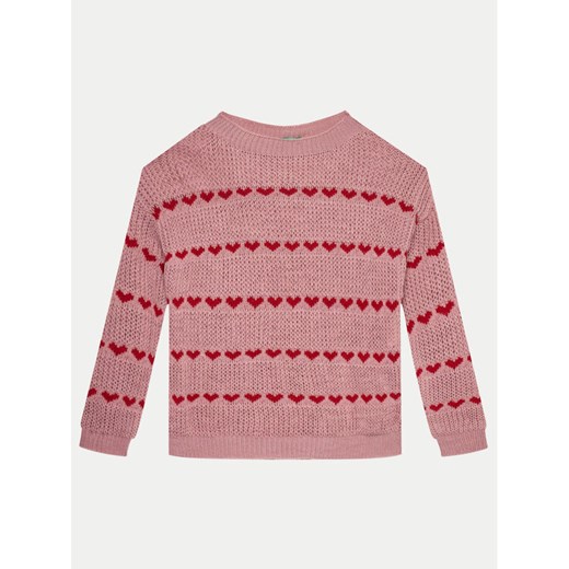 United Colors Of Benetton Sweter 1076Q106V Różowy Regular Fit ze sklepu MODIVO w kategorii Swetry dziewczęce - zdjęcie 182618285