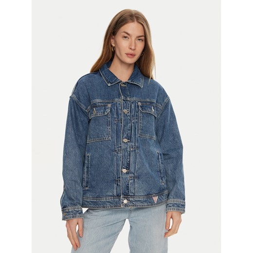 Guess Kurtka jeansowa W4YN21 D5B65 Niebieski Classic Fit ze sklepu MODIVO w kategorii Kurtki damskie - zdjęcie 182618296