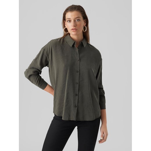 Vero Moda Koszula Queeny 10295908 Szary Regular Fit ze sklepu MODIVO w kategorii Koszule damskie - zdjęcie 182618325