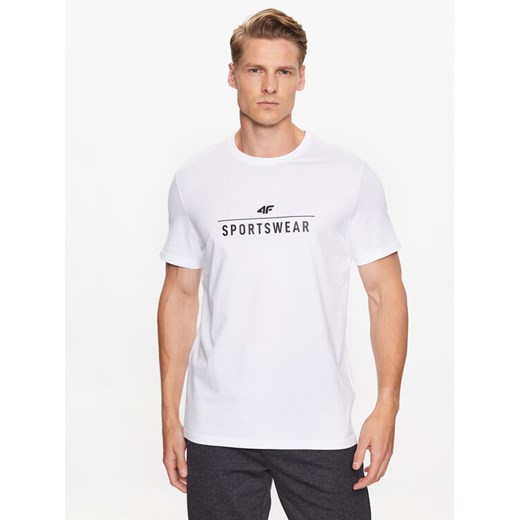 4F T-Shirt 4FSS23TTSHM539 Biały Regular Fit ze sklepu MODIVO w kategorii T-shirty męskie - zdjęcie 182618337