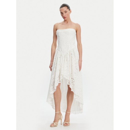 BARDOT Sukienka koktajlowa Felicidad Strapless 59843DB Biały Regular Fit ze sklepu MODIVO w kategorii Sukienki - zdjęcie 182618385