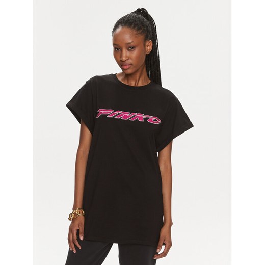 Pinko T-Shirt 103138 A1P7 Czarny Relaxed Fit ze sklepu MODIVO w kategorii Bluzki damskie - zdjęcie 182618398