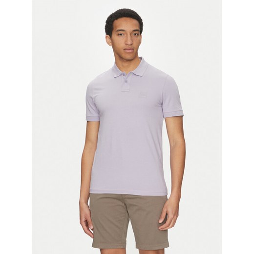 BOSS Polo Passenger 50507803 Fioletowy Slim Fit ze sklepu MODIVO w kategorii T-shirty męskie - zdjęcie 182618457