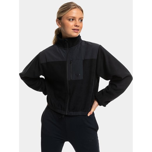 Roxy Polar Wow Zip Up Jkt Plfl ERJPF03141 Szary Regular Fit ze sklepu MODIVO w kategorii Bluzy damskie - zdjęcie 182618476