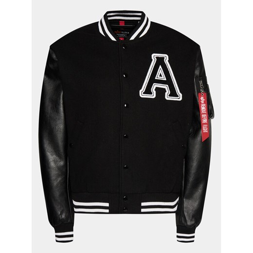 Alpha Industries Kurtka bomber College 146111 Czarny Relaxed Fit ze sklepu MODIVO w kategorii Kurtki męskie - zdjęcie 182618509