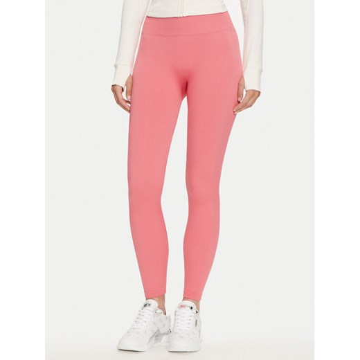 Guess Legginsy V4YB00 Z3F90 Różowy Slim Fit ze sklepu MODIVO w kategorii Spodnie damskie - zdjęcie 182618585