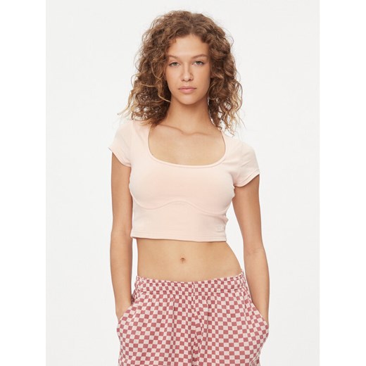 Reebok T-Shirt Essentials IL4644 Różowy Regular Fit ze sklepu MODIVO w kategorii Bluzki damskie - zdjęcie 182618685