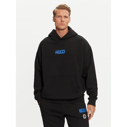 Hugo Bluza Nimayho 50532290 Czarny Relaxed Fit ze sklepu MODIVO w kategorii Bluzy męskie - zdjęcie 182618698