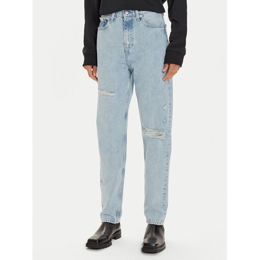 Calvin Klein Jeans Jeansy Authentic J20J224448 Niebieski Straight Fit ze sklepu MODIVO w kategorii Jeansy damskie - zdjęcie 182618706