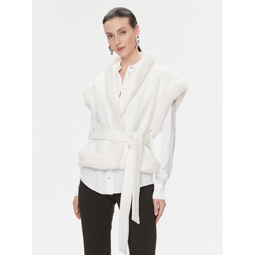 Custommade Bezrękawnik Filicia 999527813 Écru Regular Fit ze sklepu MODIVO w kategorii Kamizelki damskie - zdjęcie 182618747
