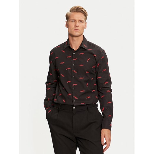 Hugo Koszula Ermo 50527426 Czarny Slim Fit ze sklepu MODIVO w kategorii Koszule męskie - zdjęcie 182618819