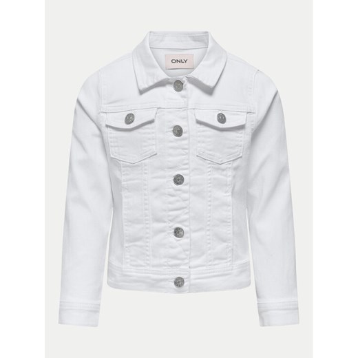 Kids ONLY Kurtka jeansowa Sara 15340451 Biały Regular Fit ze sklepu MODIVO w kategorii Kurtki dziewczęce - zdjęcie 182618828