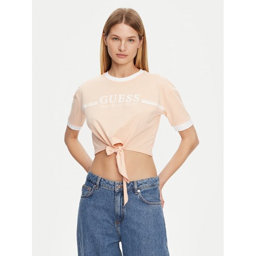 Guess T-Shirt V5GI05 I3Z14 Pomarańczowy Regular Fit ze sklepu MODIVO w kategorii Bluzki damskie - zdjęcie 182618857