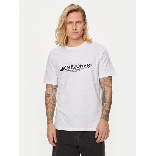 Jack&Jones T-Shirt Joraruba 12255452 Biały Standard Fit ze sklepu MODIVO w kategorii T-shirty męskie - zdjęcie 182618886