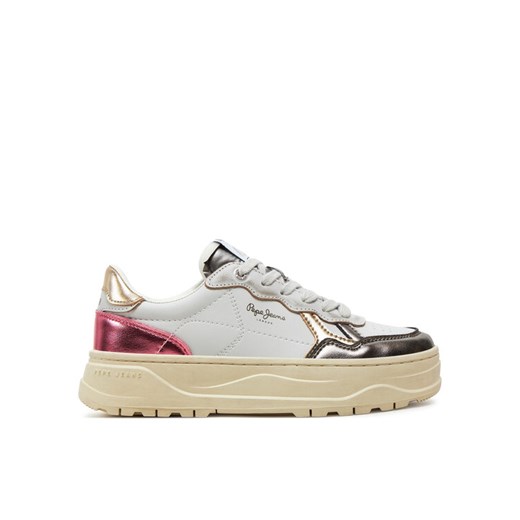 Pepe Jeans Sneakersy Kore Moon W PLS00022 Biały ze sklepu MODIVO w kategorii Buty sportowe damskie - zdjęcie 182618918