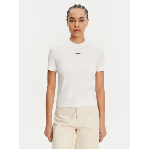 JACQUEMUS T-Shirt 241JS133-2031 Biały Regular Fit ze sklepu MODIVO w kategorii Bluzki damskie - zdjęcie 182618947
