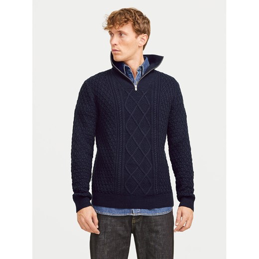 Jack&Jones Sweter Blunorth 12261780 Granatowy Regular Fit ze sklepu MODIVO w kategorii Swetry męskie - zdjęcie 182619015