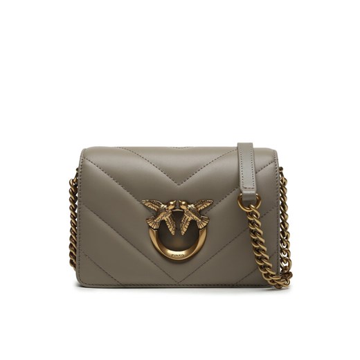 Pinko Torebka Love Click Mini AI 23-24 PLTT 100067 A136 Szary ze sklepu MODIVO w kategorii Listonoszki - zdjęcie 182619049