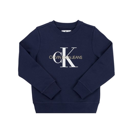 Calvin Klein Jeans Bluza Monogram Logo IU0IU00069 Granatowy Regular Fit ze sklepu MODIVO w kategorii Bluzy chłopięce - zdjęcie 182619177