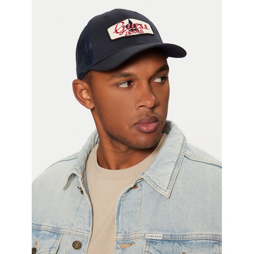 Guess Jeans Czapka z daszkiem M5RZ17 WF8V1 Granatowy ze sklepu MODIVO w kategorii Czapki z daszkiem męskie - zdjęcie 182619257