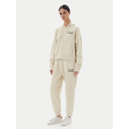 EA7 Emporio Armani Dres 7W000110 AF12473 U1079 Beżowy Loose Fit ze sklepu MODIVO w kategorii Dresy damskie - zdjęcie 182619278