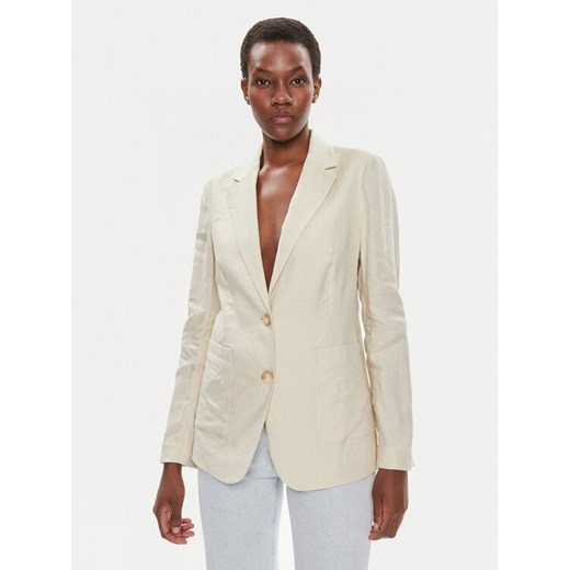 Tommy Hilfiger Marynarka WW0WW42454 Beżowy Regular Fit ze sklepu MODIVO w kategorii Marynarki damskie - zdjęcie 182619337