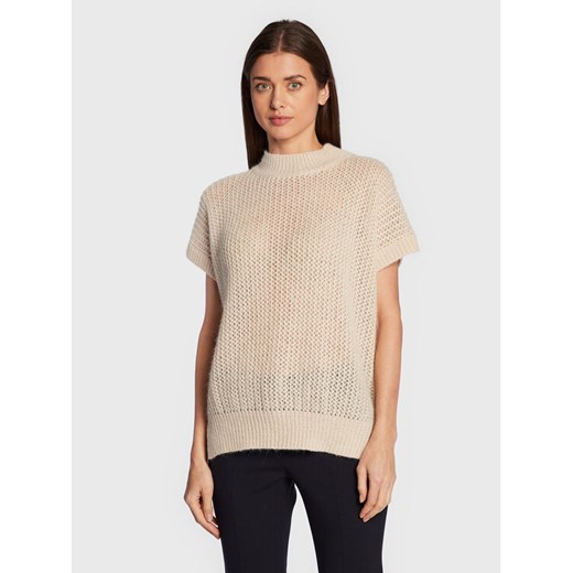 Peserico Sweter S99758F05 Beżowy Regular Fit ze sklepu MODIVO w kategorii Swetry damskie - zdjęcie 182619395