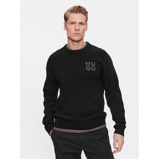 Hugo Sweter San Cassio-L 50500015 Czarny Regular Fit XL MODIVO