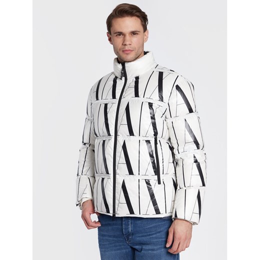 Armani Exchange Kurtka puchowa 8NZBP8 ZNULZ 21BE Biały Regular Fit ze sklepu MODIVO w kategorii Kurtki męskie - zdjęcie 182619407