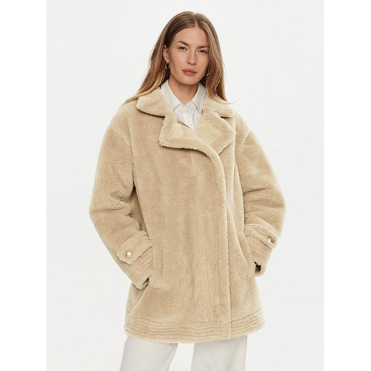 Guess Futro Elisabetta W4BL16 WGHZ0 Beżowy Regular Fit ze sklepu MODIVO w kategorii Futra damskie - zdjęcie 182619576