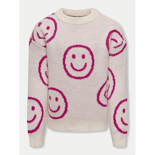 Kids ONLY Sweter 15326374 Beżowy Relaxed Fit ze sklepu MODIVO w kategorii Swetry dziewczęce - zdjęcie 182619606