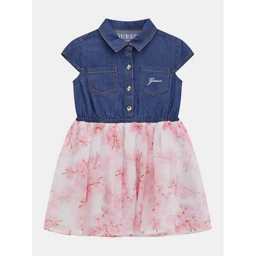 Guess Sukienka codzienna K4RK14 WERL0 Kolorowy Flare Fit ze sklepu MODIVO w kategorii Sukienki dziewczęce - zdjęcie 182619608