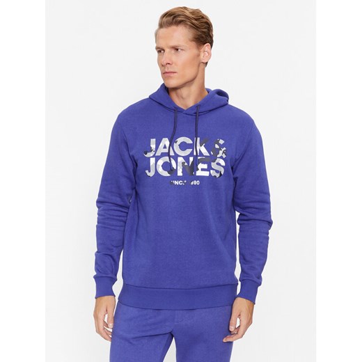 Jack&Jones Bluza James 12235338 Granatowy Regular Fit ze sklepu MODIVO w kategorii Bluzy męskie - zdjęcie 182619656