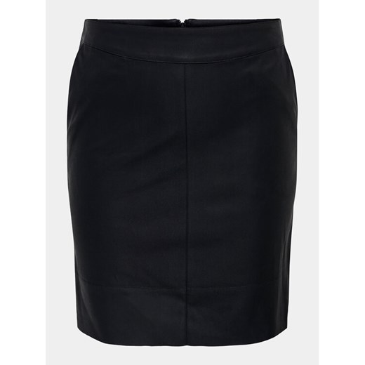 ONLY Carmakoma Spódnica z imitacji skóry 15306377 Czarny Slim Fit ze sklepu MODIVO w kategorii Spódnice - zdjęcie 182619665