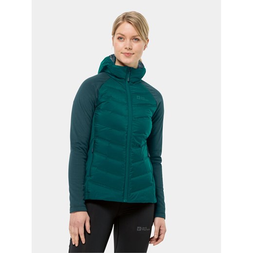 Jack Wolfskin Kurtka outdoor Tasman Down Hybrid 1711331 Zielony Regular Fit ze sklepu MODIVO w kategorii Kurtki damskie - zdjęcie 182619688