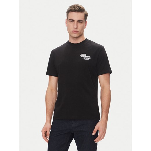 KARL LAGERFELD T-Shirt A2M17040 Czarny Regular Fit ze sklepu MODIVO w kategorii T-shirty męskie - zdjęcie 182619696