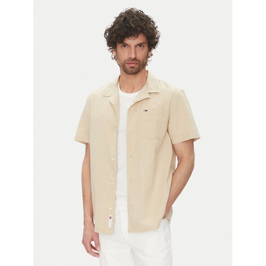 Tommy Jeans Koszula DM0DM20895 Beżowy Regular Fit ze sklepu MODIVO w kategorii Koszule męskie - zdjęcie 182619728